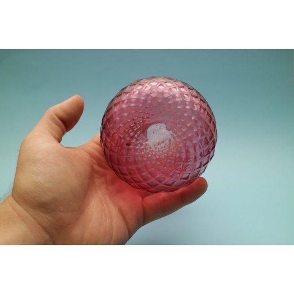 Cranberry Glass Hand Blown Double Handed Pitcher Collectible Glass - Picture 5 of 5